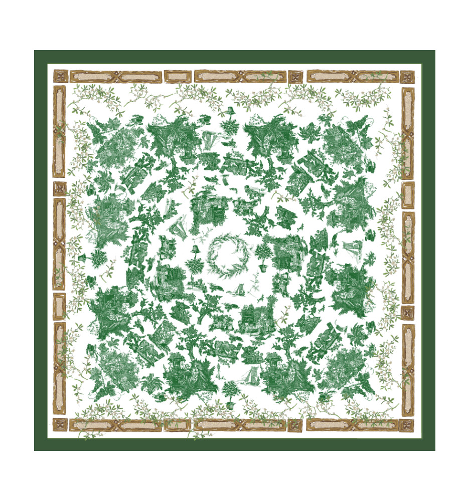 Toile cirée Noël – Beautiran au gui vert