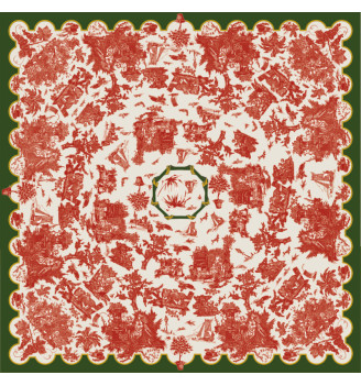 Toile cirée Noël – Beautiran rouge et vert