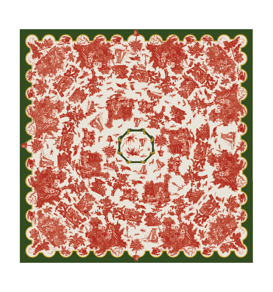 Toile cirée Noël – Beautiran rouge et vert