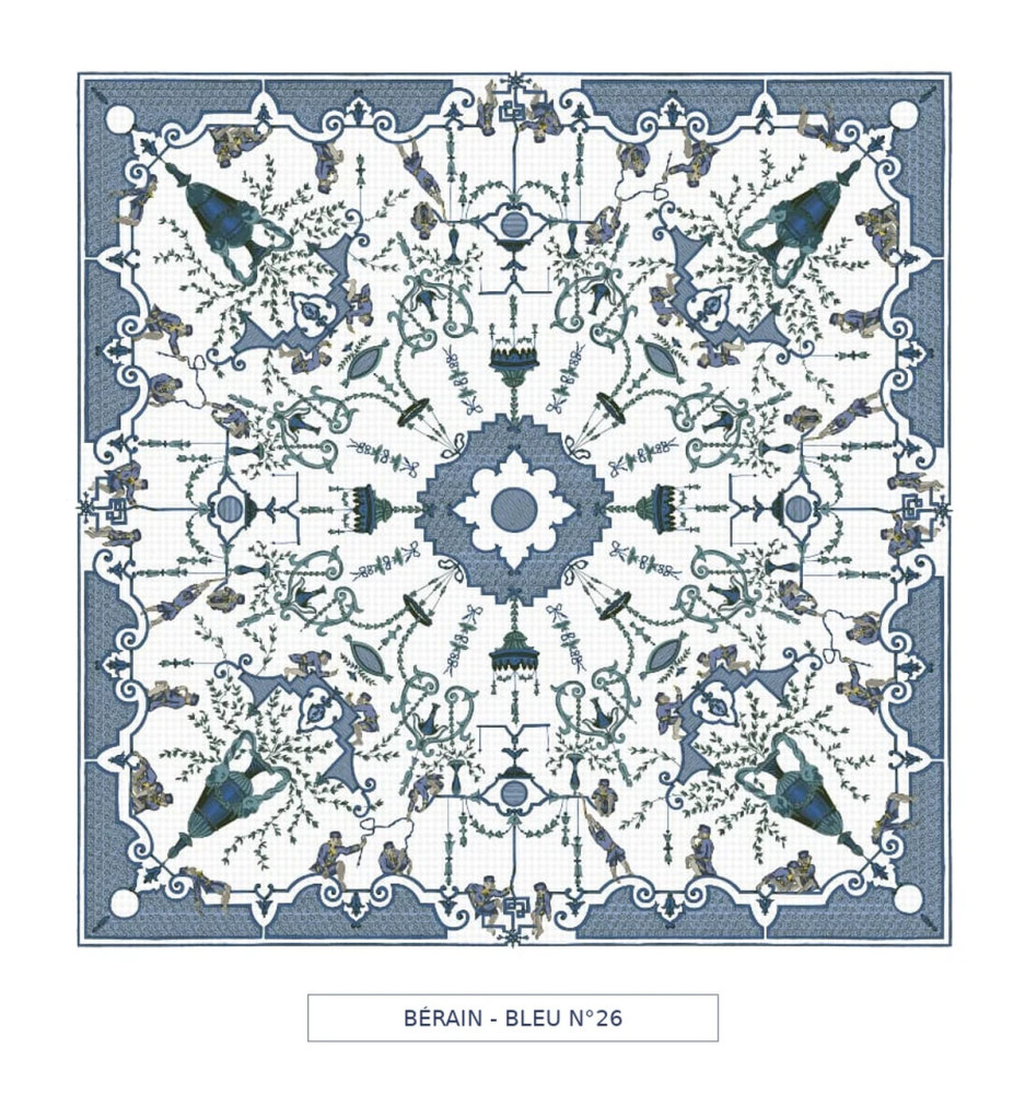 Toile cirée - Berain - bleu