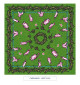 toile cirée - cherubins -vert
