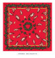 toile cirée - cherubins - rouge