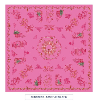 toile cirée - chinoiserie - rose fushia