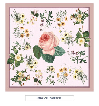 TOILE CIRÉE - Redouté - rose