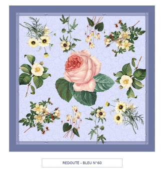 TOILE CIRÉE - Redouté - bleu