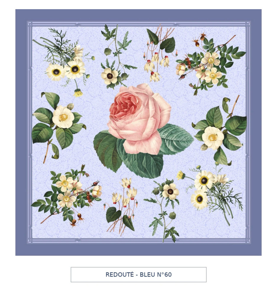 TOILE CIRÉE - Redouté - bleu