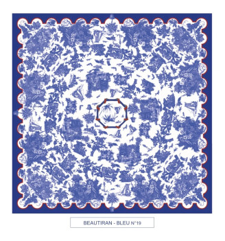 toile cirée - Beautiran toile de jouy - bleu