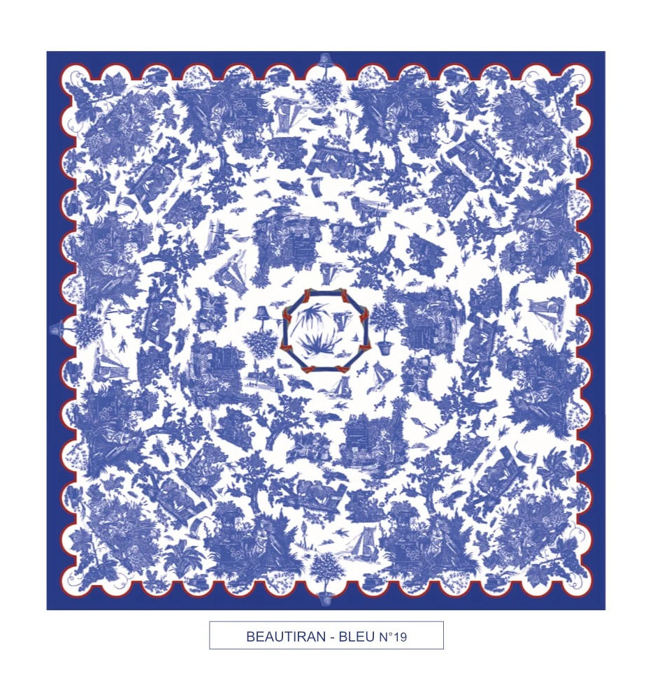 toile cirée - Beautiran toile de jouy - bleu