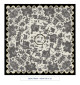 toile cirée - Beautiran toile de jouy - noir / or