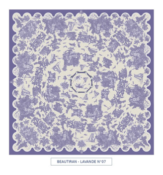 toile cirée - Beautiran toile de jouy - lavande