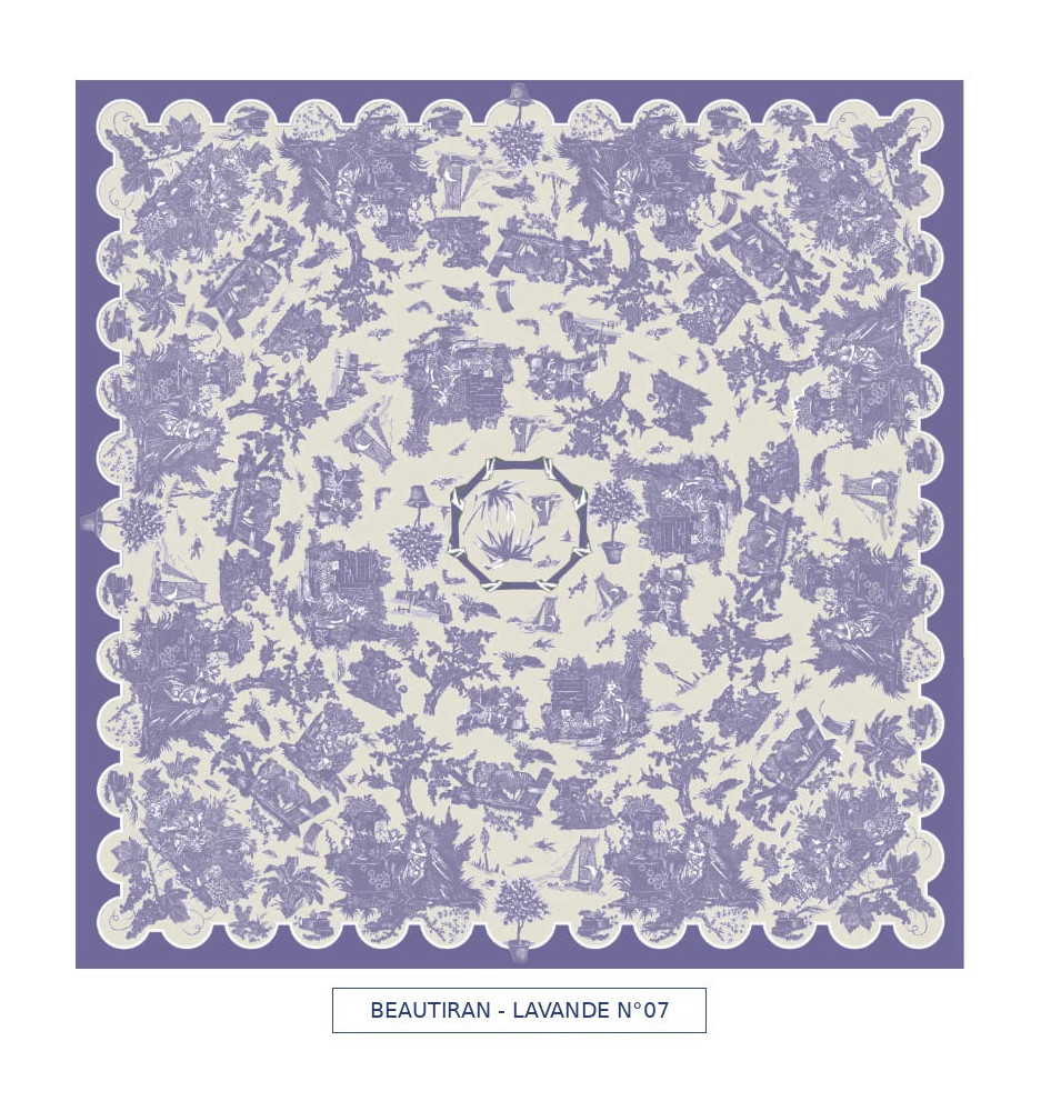 toile cirée - Beautiran toile de jouy - lavande