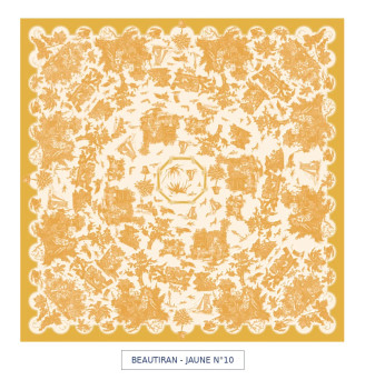 toile cirée - Beautiran toile de jouy - jaune