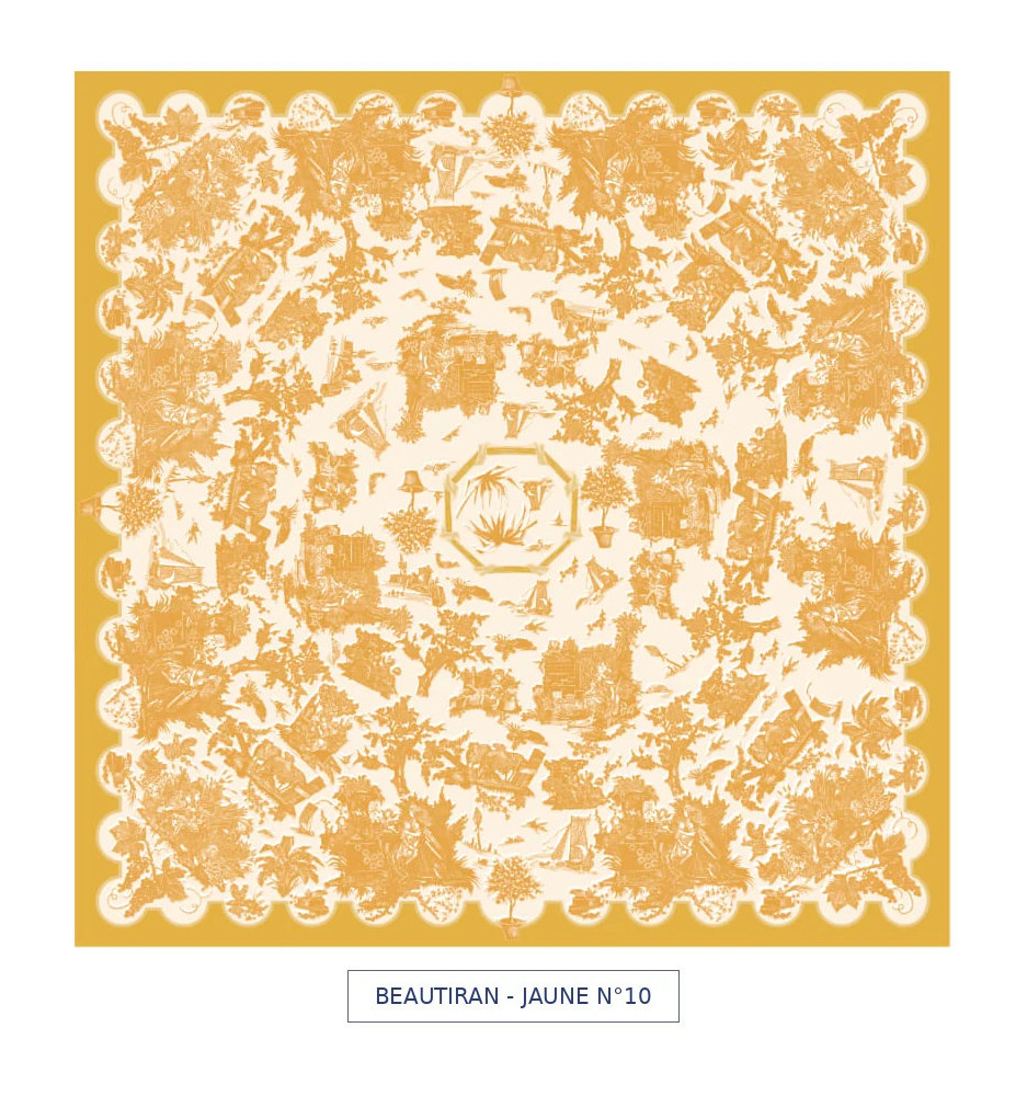toile cirée - Beautiran toile de jouy - jaune