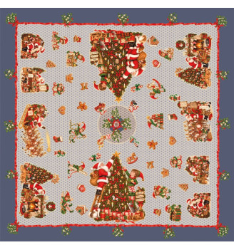 Toile cirée Noël – les lutins bleus